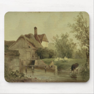 Landschaft mit einer Hütte Mousepad