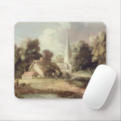 Landschaft mit einer Kirche, Hütte, Dorfbewohner Mousepad (Mit Mouse)