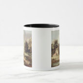 Landschaft mit einer Kirche, Hütte, Dorfbewohner Tasse (Zentrum)
