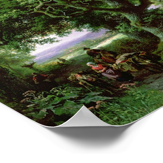 Landschaft mit einer Mühle Poster (Ecke)