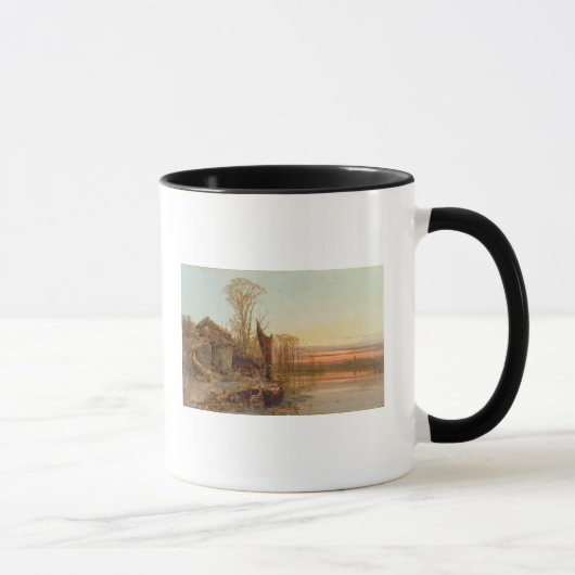Landschaft mit einer ruinierten Hütte an Tasse (Rechts)