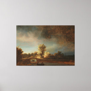 Landschaft mit einer Steinbrücke, Rembrandt van Ri Leinwanddruck