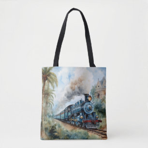 Landschaft mit einer viktorianischen Bahn Tasche