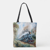 Landschaft mit einer viktorianischen Bahn Tasche (Rückseite)