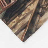 Landschaft mit einer viktorianischen Eisenbahn Fleecedecke (Ecke)