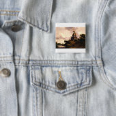 Landschaft mit einer Windmühle Kunst Button (Beispiel)