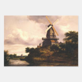 Landschaft mit einer Windmühle Kunst Geschenkpapier Set (Vorderseite 2)