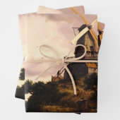 Landschaft mit einer Windmühle Kunst Geschenkpapier Set (Beispiel)