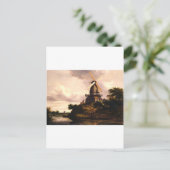 Landschaft mit einer Windmühle Kunst Postkarte (Stehend Vorderseite)