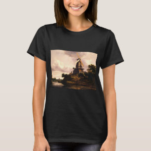 Landschaft mit einer Windmühle Kunst T-Shirt