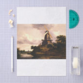 Landschaft mit einer Windmühle Seidenpapier (Handwerk)