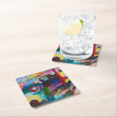 Landschaft mit Fabrikschornstein, Wassily Kandinsk Rechteckiger Pappuntersetzer (Vor Ort)