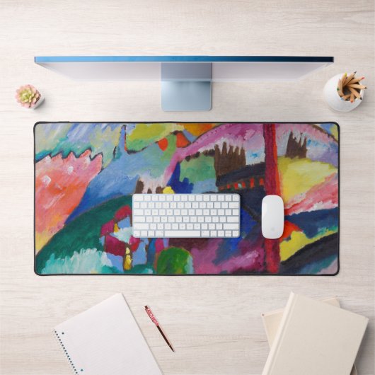 Landschaft mit Fabrikschornstein, Wassily Kandinsk Schreibtischunterlage (Büro 1)