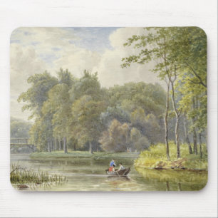 Landschaft mit Figuren in einem Roeibootje Vintage Mousepad
