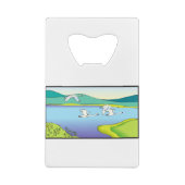 Landschaft mit flatternden Enten Geldbeutel Flaschenöffner (Rückseite)