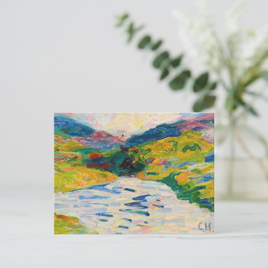 Landschaft mit Fluss | Curt Herrmann Postkarte (Stehend Vorderseite)