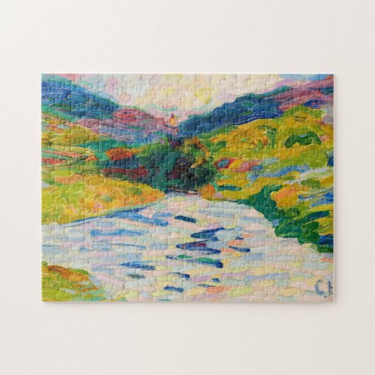 Landschaft mit Fluss | Curt Herrmann Puzzle (Horizontal)