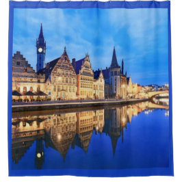 LANDSCHAFT MIT FLUSS DUSCHVORHANG