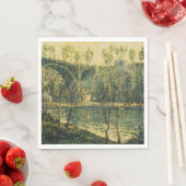 Landschaft mit Fluss und Brücke: Frühlingsvormitta Serviette (Beispiel)