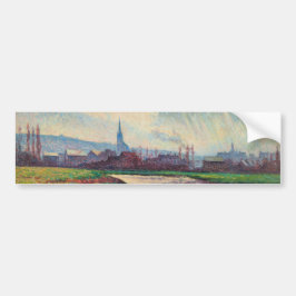 Landschaft mit Fluss (von Maximilien Luce) Autoaufkleber