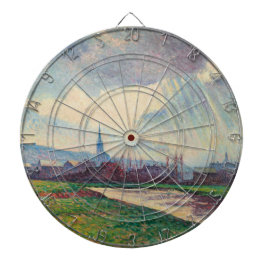 Landschaft mit Fluss (von Maximilien Luce) Dartscheibe