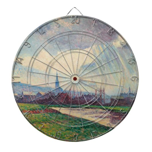 Landschaft mit Fluss (von Maximilien Luce) Dartscheibe (vorne)
