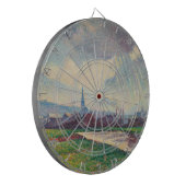 Landschaft mit Fluss (von Maximilien Luce) Dartscheibe (Vorderseite Links)