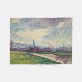 Landschaft mit Fluss (von Maximilien Luce) Fleecedecke (Vorderseite (Horizontal))