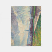 Landschaft mit Fluss (von Maximilien Luce) Fleecedecke (Vorderseite)