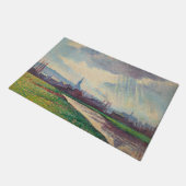Landschaft mit Fluss (von Maximilien Luce) Fußmatte (Schrägansicht)