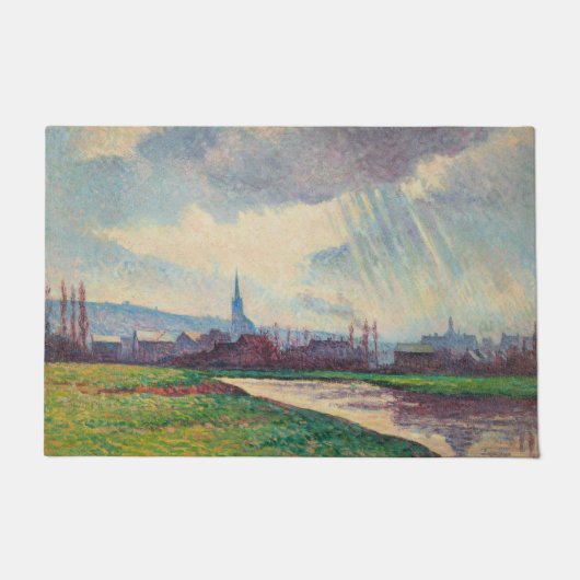 Landschaft mit Fluss (von Maximilien Luce) Fußmatte (Vorderseite)