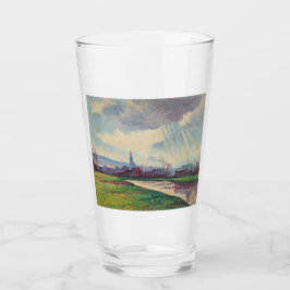 Landschaft mit Fluss (von Maximilien Luce) Glas