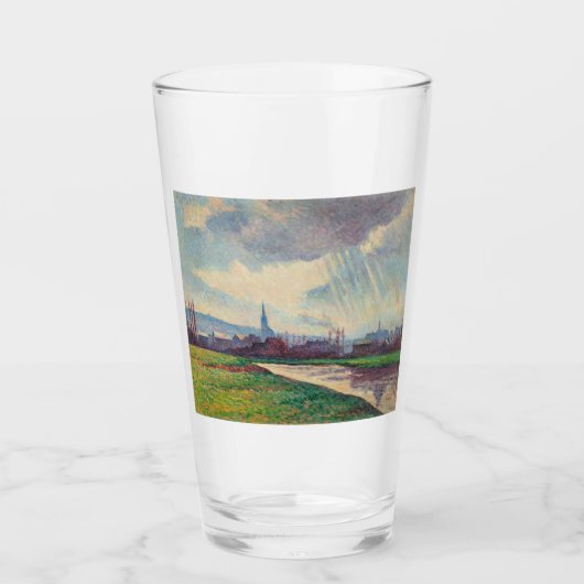 Landschaft mit Fluss (von Maximilien Luce) Glas (Vorderseite)