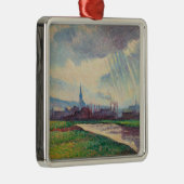 Landschaft mit Fluss (von Maximilien Luce) Ornament Aus Metall (Rechts)