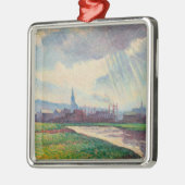 Landschaft mit Fluss (von Maximilien Luce) Ornament Aus Metall (Links)