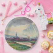 Landschaft mit Fluss (von Maximilien Luce) Pappteller (Party)