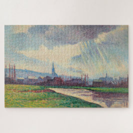 Landschaft mit Fluss (von Maximilien Luce) Puzzle