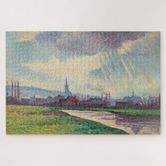Landschaft mit Fluss (von Maximilien Luce) Puzzle (Horizontal)
