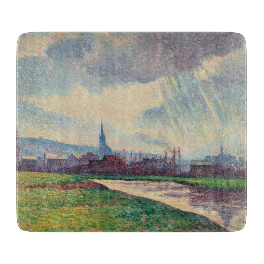 Landschaft mit Fluss (von Maximilien Luce) Schneidebrett (Vorderseite)