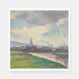 Landschaft mit Fluss (von Maximilien Luce) Serviette