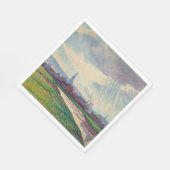 Landschaft mit Fluss (von Maximilien Luce) Serviette (Ecke)
