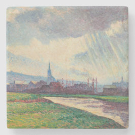 Landschaft mit Fluss (von Maximilien Luce) Steinuntersetzer