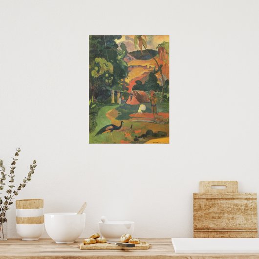 Landschaft mit Friedensstiften von Paul Gauguin Poster (Küche)