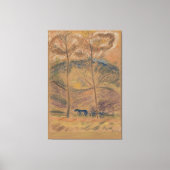 Landschaft mit Fuhrmann Leinwanddruck (Vorderseite)