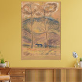 Landschaft mit Fuhrmann Leinwanddruck (Insitu (Wohnzimmer))