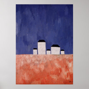 Landschaft mit fünf Häusern, c.1932 Poster