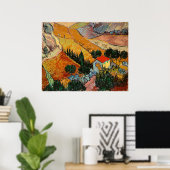 Landschaft mit Haus und Pflüger, Poster (Heimbüro)