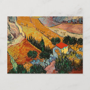 Landschaft mit Haus und Pflüger, Postkarte