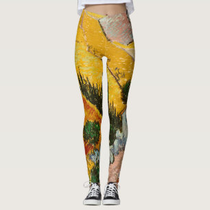 Landschaft mit Haus und PflügerVincent van Gogh Leggings