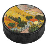 Landschaft mit Haus und PloughmaVincent van Gogh Eishockey Puck (3/4)